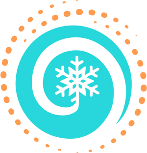 Abstract Snowflake Circle Design PNG Image