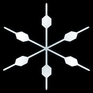 Abstract Snowflake Design PNG image with transparent background