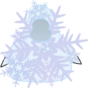 Abstract Snowflake Overlay Graphic PNG Image