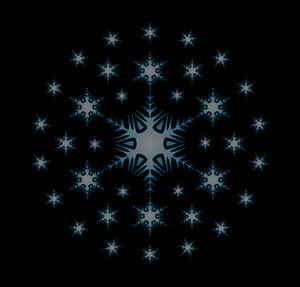Abstract Snowflake Star Pattern PNG image with transparent background