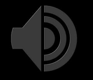 Abstract Speaker Icon Black Background PNG image with transparent background