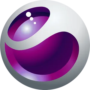 Abstract Spherical Design Purpleand White PNG Image