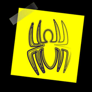 Abstract Spider Art Yellow Background PNG image with transparent background