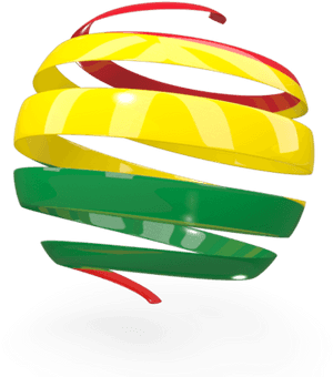 Abstract Spiral Sculpture3 D Rendering PNG image with transparent background