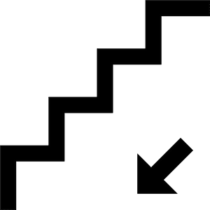 Stairs Down Icon Free - Stairs Down Sign Png, Transparent Png PNG