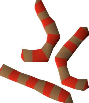 Abstract Striped Worms3 D Rendering PNG Image