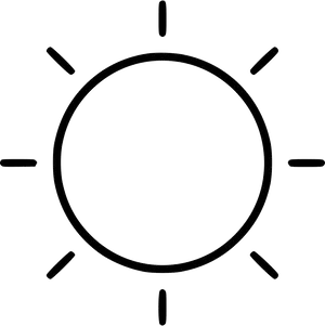 Abstract Sun Icon Outline PNG Image