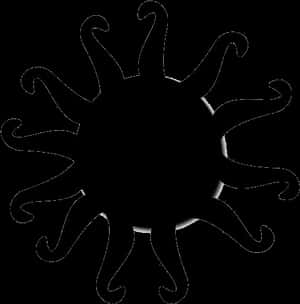 Abstract Sun Silhouette PNG image with transparent background