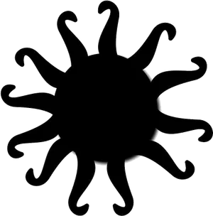 Abstract Sun Silhouette PNG Image