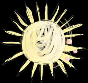 Abstract Sunand Planets Art PNG image with transparent background