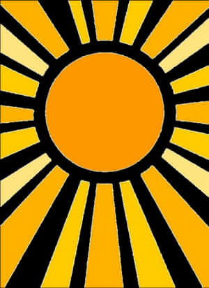 Abstract Sunand Rays Graphic PNG with transparent background