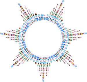 Abstract Sunburst Circle Art PNG Image