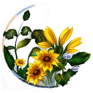 Abstract Sunflower Art PNG 39 PNG image with transparent background