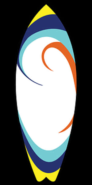 Abstract Surfboard Design PNG with transparent background