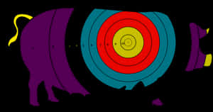 Abstract Target Elephant Silhouette PNG image with transparent background