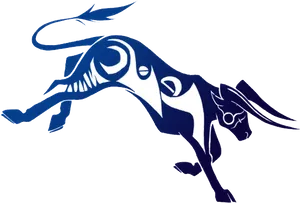 Abstract Taurus Bull Design PNG Image