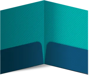 Abstract Teal Folder Design PNG Image