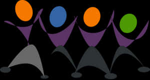 Abstract Team Celebration PNG image with transparent background