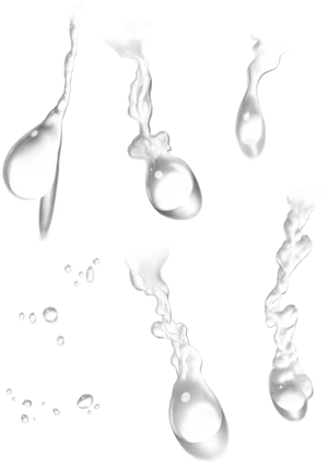 Abstract Tearsin Blackand White PNG Image