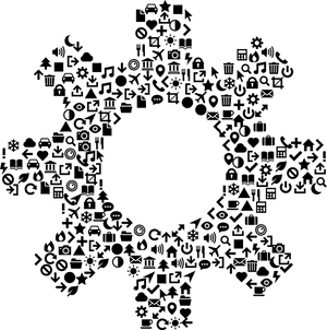 Visual Arts,symmetry,area - Vector Art Gear Icon, HD Png Download PNG image with transparent background