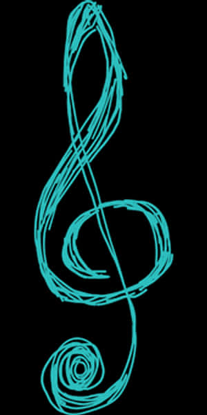 Abstract Treble Clef Art PNG with transparent background