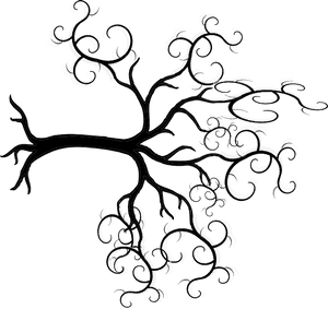 Abstract Tree Artwork PNG image with transparent background