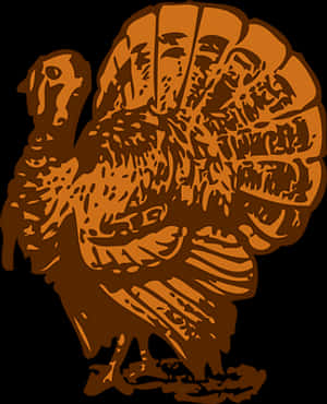 Abstract Turkey Silhouette PNG image with transparent background
