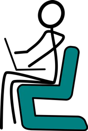 Abstract Turquoise Laptop Stand PNG Image