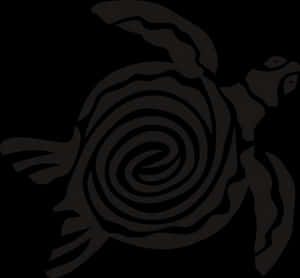 Abstract Turtle Silhouette PNG image with transparent background