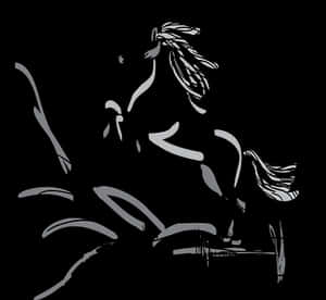 Abstract Unicorn Silhouette PNG image with transparent background