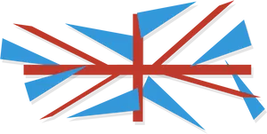 Abstract Union Jack Design PNG Image