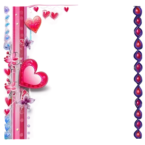 Abstract Valentines Day Border Png Qtk PNG Image