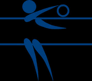 Abstract Volleyball Player Icon PNG with transparent background