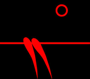 Abstract Volleyball Spike Redand Black PNG image with transparent background