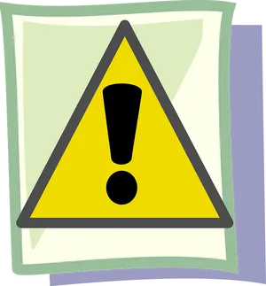 Abstract Warning Sign Graphic PNG Image