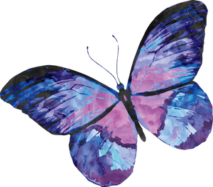 Abstract Watercolor Purple Butterfly PNG image with transparent background