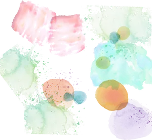 Abstract Watercolor Splotches Background PNG Image