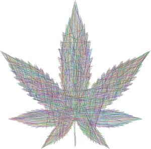 Abstract Weed Leaf Art PNG Image