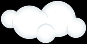 Abstract White Cloud Graphic PNG image with transparent background