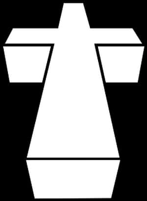 Abstract White Crosson Black Background PNG with transparent background