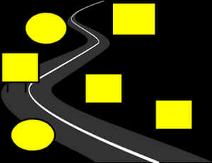 Abstract Winding Road Graphic PNG image with transparent background