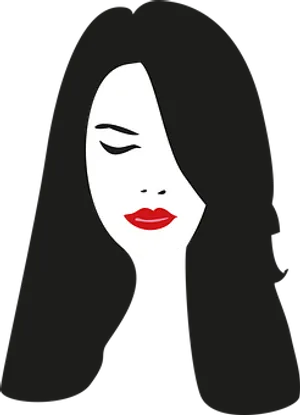 Abstract Woman Face Vector PNG Image