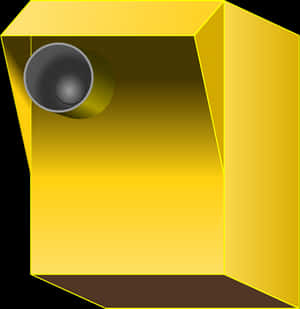 Abstract Yellow Boxand Sphere PNG image with transparent background