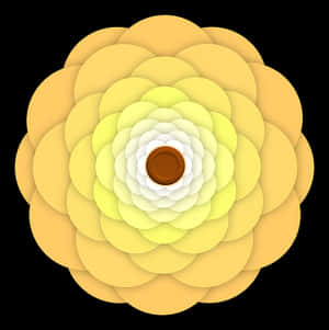 Abstract Yellow Flower Illustration PNG image with transparent background