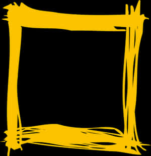 Abstract Yellow Frame Design PNG with transparent background
