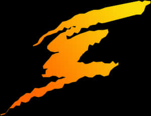 Abstract Yellow Lightning Bolt PNG with transparent background