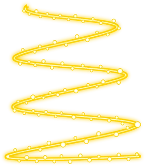 Abstract Yellow Neon Lines PNG Image