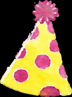 Abstract Yellow Party Hat PNG
