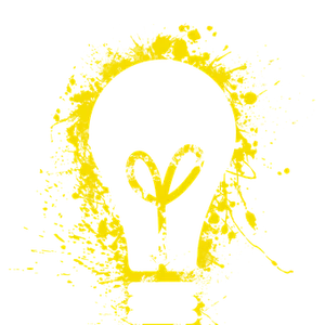 Abstract Yellow Splash Lightbulb PNG Image