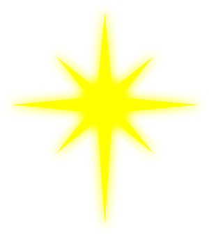 Abstract Yellow Star Vector PNG Image